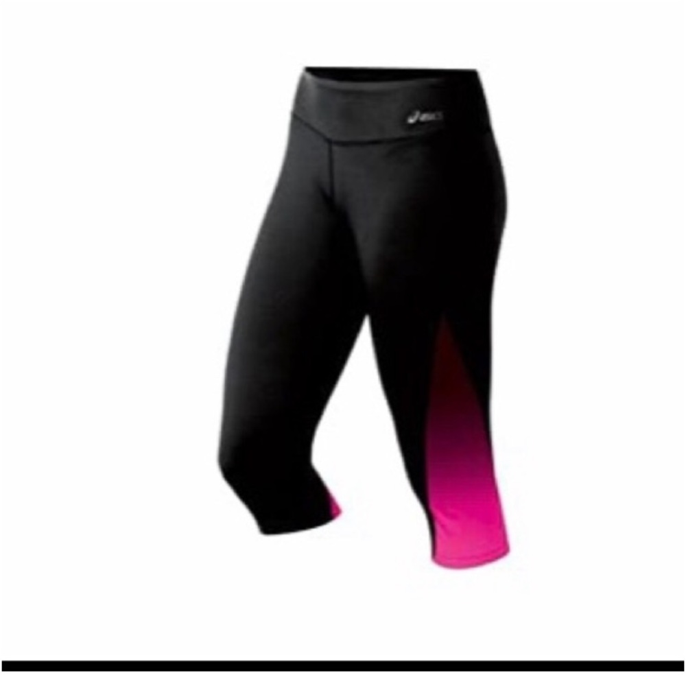 ASICS Small Women's Performance Fun Capri Black and Pink